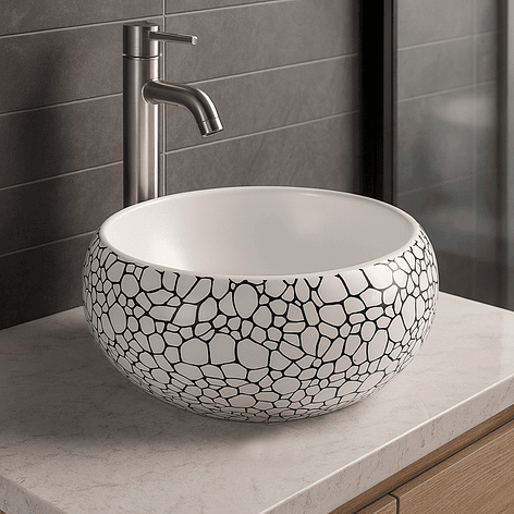 Lavamanos Redondo Sobreponer Joytek 822 Guijarros | 40x16 cm 3