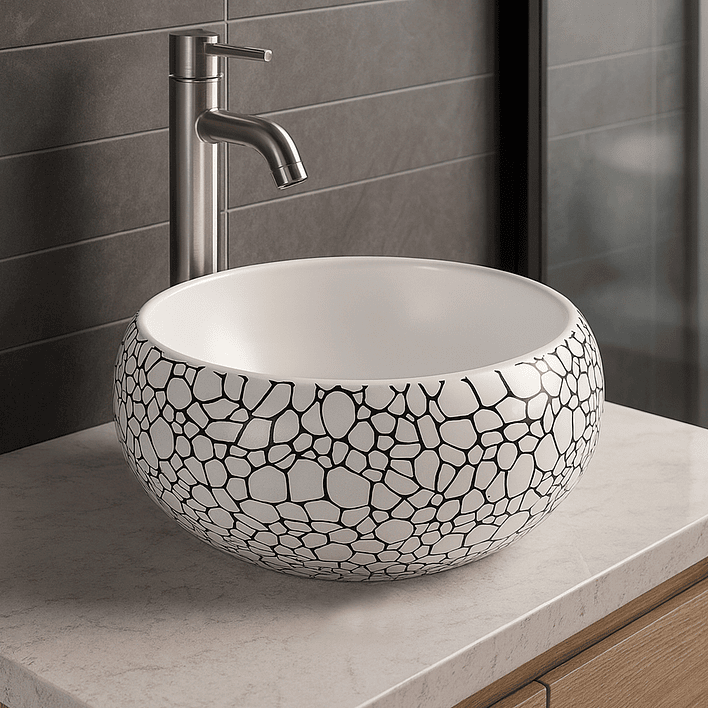 Lavamanos Redondo Sobreponer Joytek 822 Guijarros | 40x16 cm 3