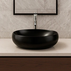 Lavamanos Ovalado Sobreponer Joytek 880 Negro | 48x34x15 cm