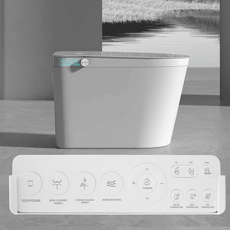 WC Inodoro Inteligente Joytek Apertura/Cierre Automático - Descarga a Piso 30 cm 5