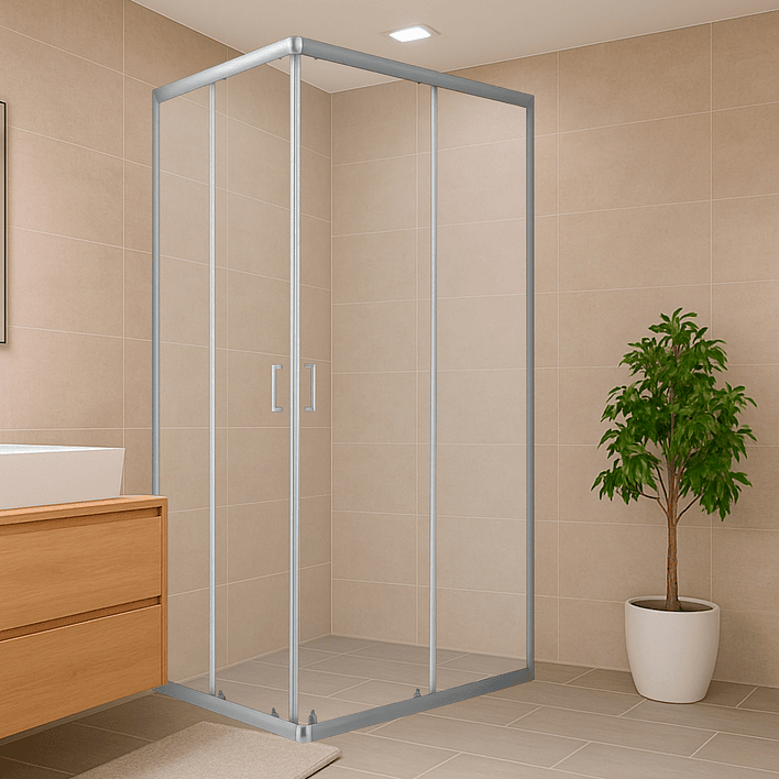 Shower Rectangular Lens Vidrios Transparentes 100x80cm (Sin Receptáculo) 3