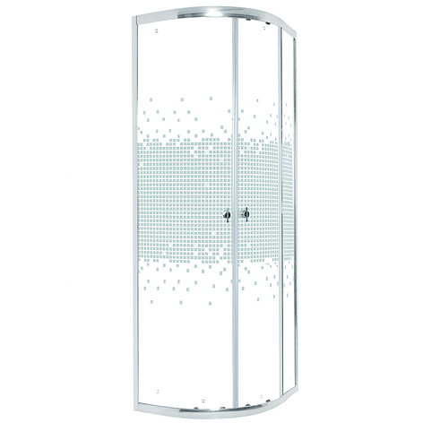 Shower Door Curvo 70x70x185 cm 5mm (Sin Receptáculo) 2