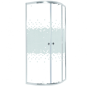 Shower Door Curvo 90x90x185 cm 5mm (Sin Receptáculo)