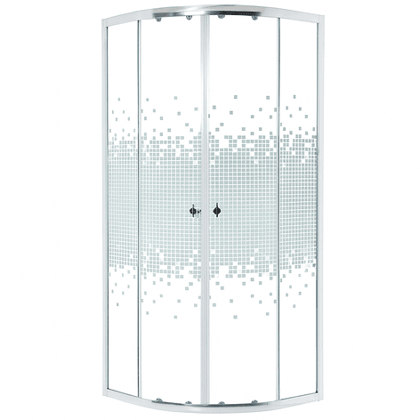 Shower Door Curvo 90x90x185 cm 5mm (Sin Receptáculo) 1