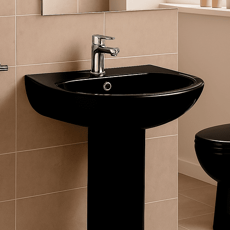 Lavamanos de Pedestal Joytek LP3004 Color Negro | 86x52,5x43,5 cm 5