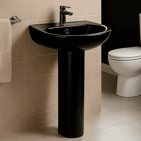Lavamanos de Pedestal Joytek LP3004 Color Negro | 86x52,5x43,5 cm 4