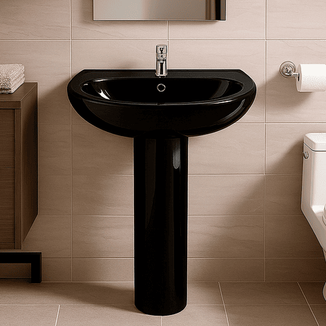 Lavamanos de Pedestal Joytek LP3004 Color Negro | 86x52,5x43,5 cm 3