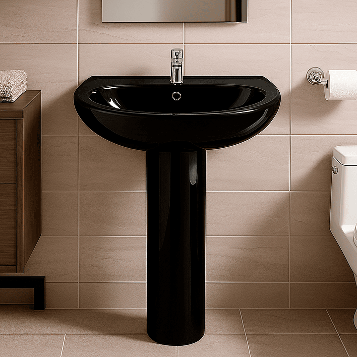 Lavamanos de Pedestal Joytek LP3004 Color Negro | 86x52,5x43,5 cm 3