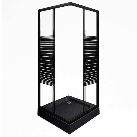 Shower Door Joytek Recto Strava Negro 70x70x198cm (Incluye Receptáculo) 7