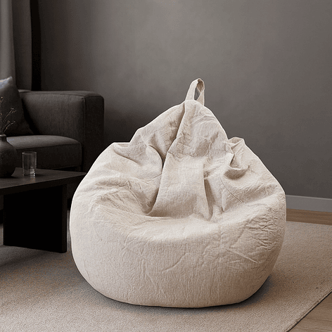 Puff Pera de Lino talla XL Joytek / 120x80cm CAQUIS 2