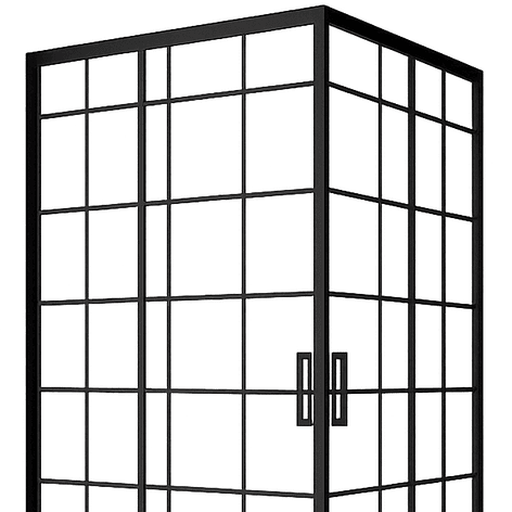 Shower Door Joytek Recto Cuadros Negros 100x70x198cm (Incluye Receptáculo) 4