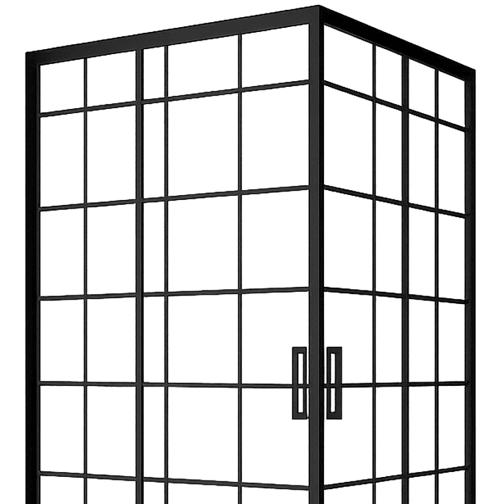 Shower Door Joytek Recto Cuadros Negros 100x70x198cm (Incluye Receptáculo) 4