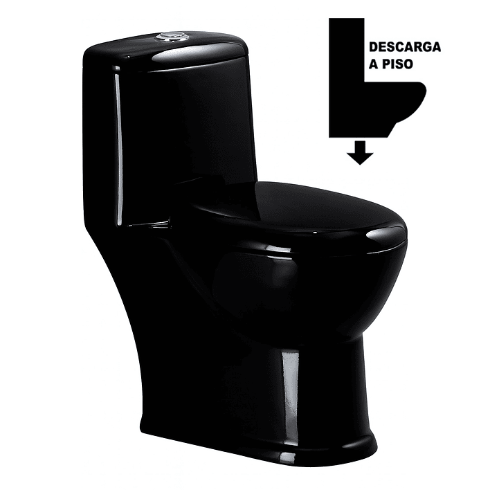 WC One Piece Joytek 2004 Black Descarga a Piso 30 cm 1