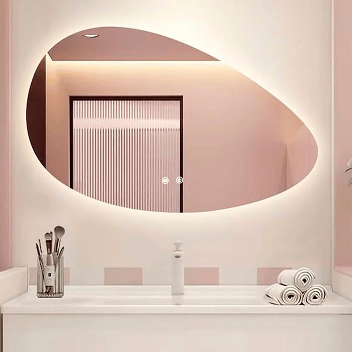 Espejo Forma Irregular Touch con Luz Led 3 colores - 80 x 50 cm 4