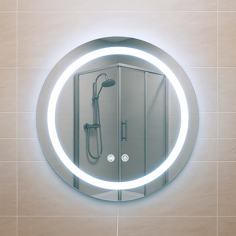 Espejo Redondo Touch con Luz Led 3 colores - 50 cm de Diámetro 2
