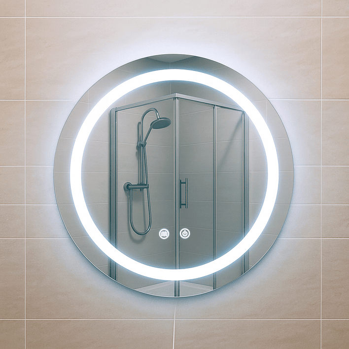 Espejo Redondo Touch con Luz Led 3 colores - 50 cm de Diámetro 2