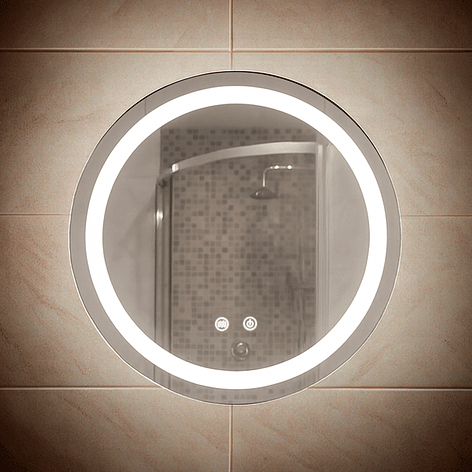 Espejo Redondo Touch con Luz Led 3 colores - 50 cm de Diámetro 4