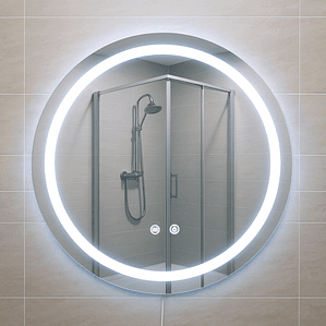 Espejo Redondo Touch con Luz Led 3 colores - 60 cm de Diámetro