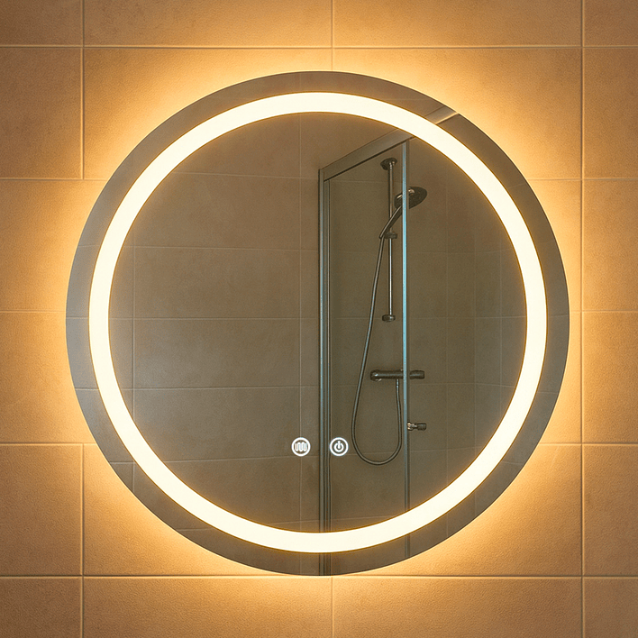 Espejo Redondo Touch con Luz Led 3 colores - 60 cm de Diámetro 3