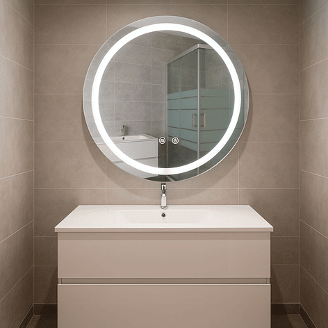 Espejo Redondo Touch con Luz Led 3 colores - 60 cm de Diámetro 5