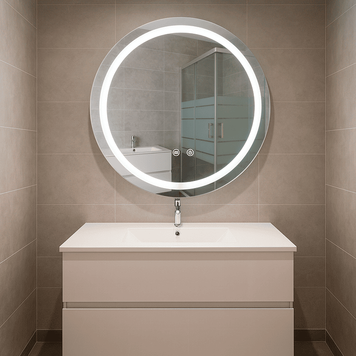 Espejo Redondo Touch con Luz Led 3 colores - 60 cm de Diámetro 5