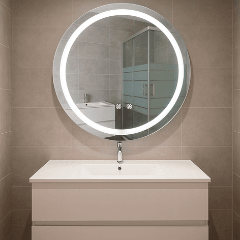 Espejo Redondo Touch con Luz Led 3 colores - 80 cm de Diámetro 5