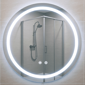 Espejo Redondo Touch con Luz Led 3 colores - 80 cm de Diámetro