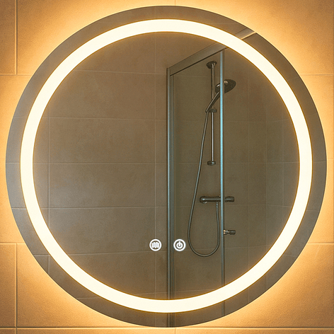 Espejo Redondo Touch con Luz Led 3 colores - 80 cm de Diámetro 3