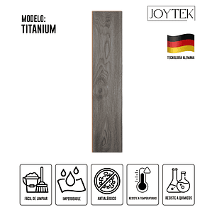 Piso Flotante Titanium Resistente al Agua 122x20 cm | 8 mm | 2.44 m2 (1 Caja 10 Uni)
