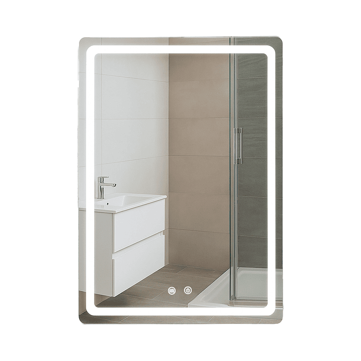 Espejo Rectangular Touch con Luz Led 3 colores - 60 x 80 cm 1