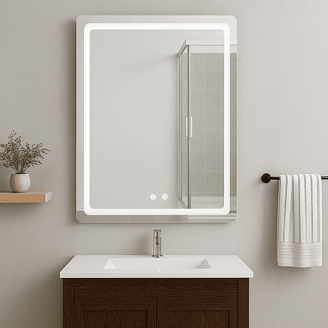 Espejo Rectangular Touch con Luz Led 3 colores - 60 x 80 cm 4