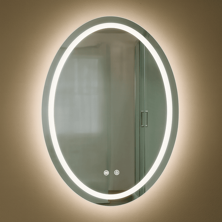 Espejo Ovalado Touch con Luz Led 3 colores - 60 x 80 cm 5