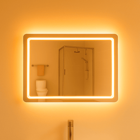 Espejo Rectangular Touch con Luz Led 3 colores - 80 x 60 cm 5