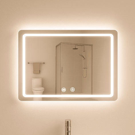 Espejo Rectangular Touch con Luz Led 3 colores - 100 x 60 cm 4
