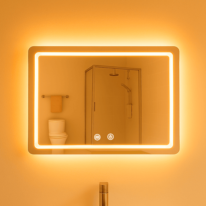 Espejo Rectangular Touch con Luz Led 3 colores - 100 x 60 cm 5