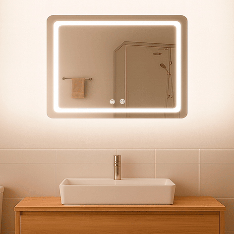 Espejo Rectangular Touch con Luz Led 3 colores - 100 x 60 cm 2