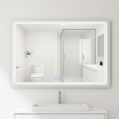 Espejo Rectangular Touch con Luz Led 3 colores - 90 x 70 cm 6