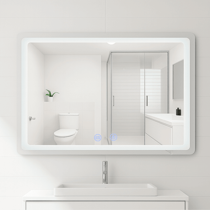 Espejo Rectangular Touch con Luz Led 3 colores - 90 x 70 cm 6