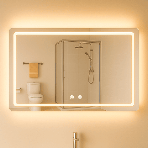 Espejo Rectangular Touch con Luz Led 3 colores - 90 x 70 cm 5