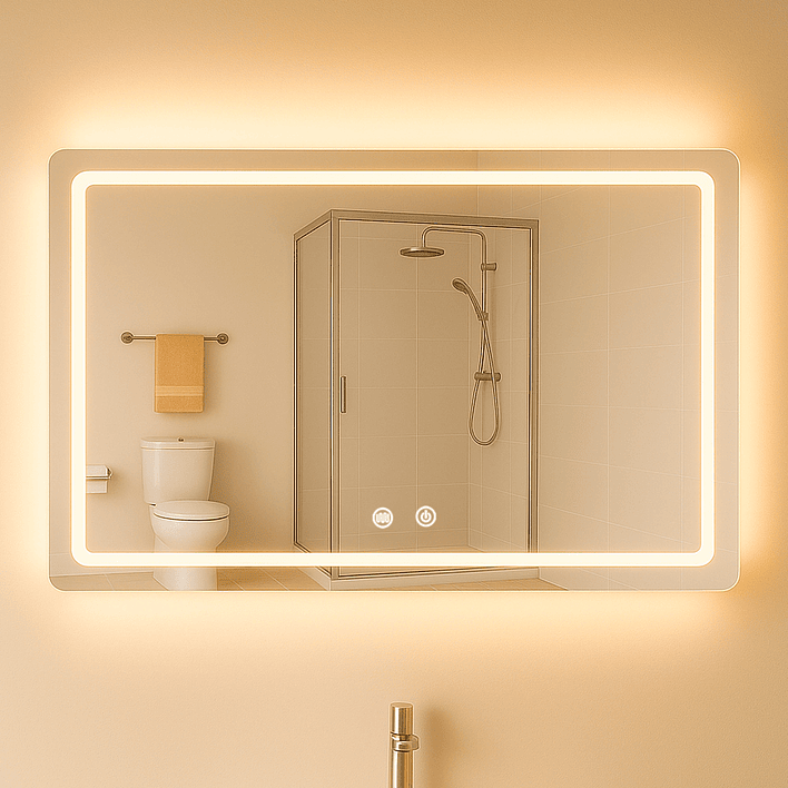 Espejo Rectangular Touch con Luz Led 3 colores - 90 x 70 cm 5