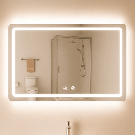 Espejo Rectangular Touch con Luz Led 3 colores - 90 x 70 cm 4