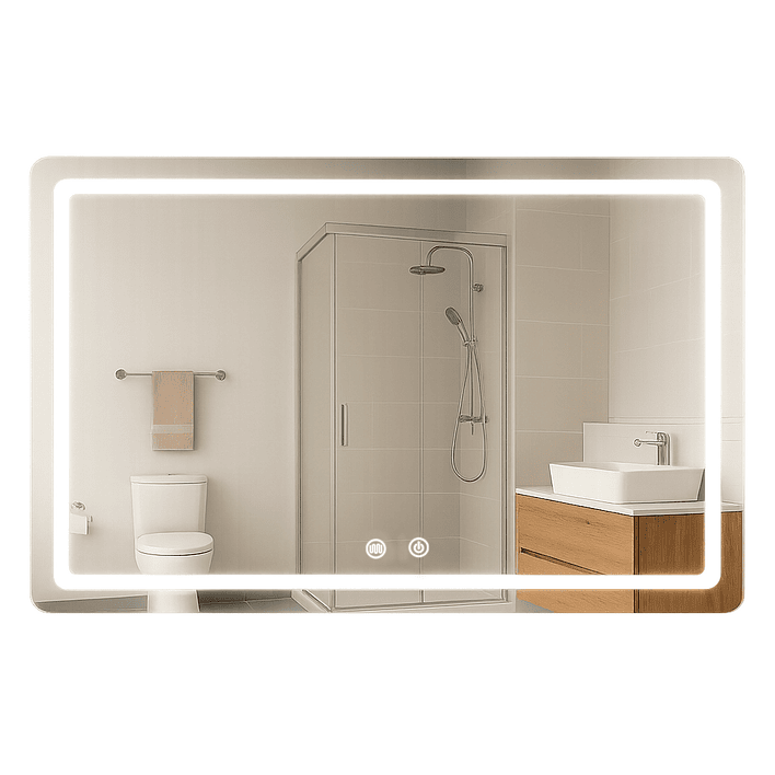 Espejo Rectangular Touch con Luz Led 3 colores - 100 x 70 cm 1
