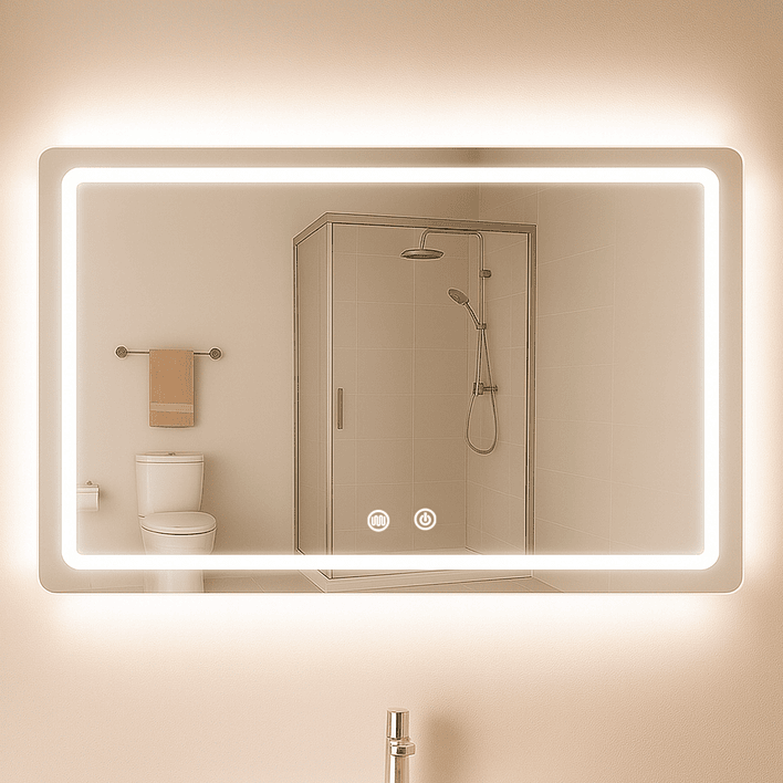 Espejo Rectangular Touch con Luz Led 3 colores - 100 x 70 cm 4