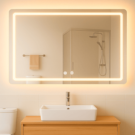 Espejo Rectangular Touch con Luz Led 3 colores - 100 x 70 cm 3