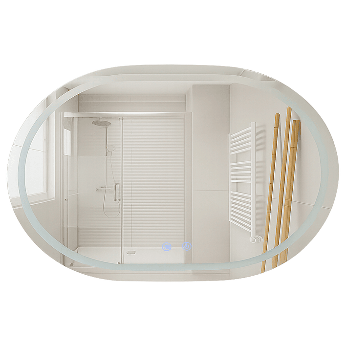 Espejo Curvo Horizontal Touch con Luz Led 3 colores - 80 x 60 cm 7