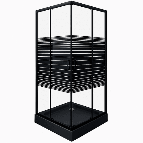 Shower Door Joytek Recto Strava Negro 80x80x198cm (Incluye Receptáculo) 6