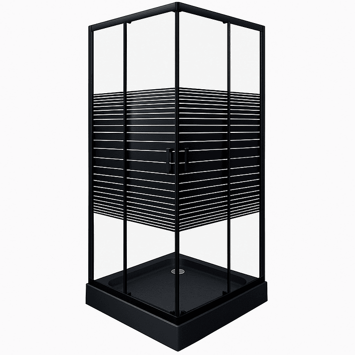 Shower Door Joytek Recto Strava Negro 80x80x198cm (Incluye Receptáculo) 6