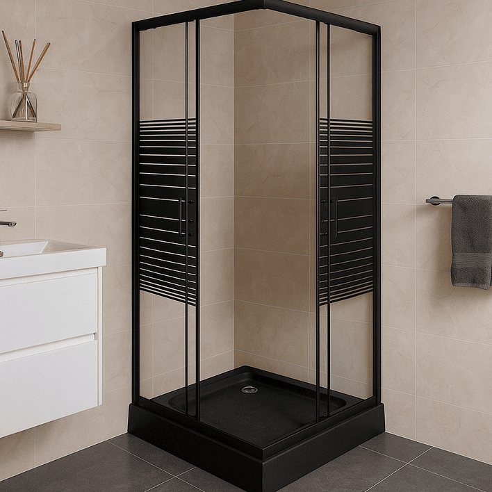 Shower Door Joytek Recto Strava Negro 80x80x198cm (Incluye Receptáculo) 5