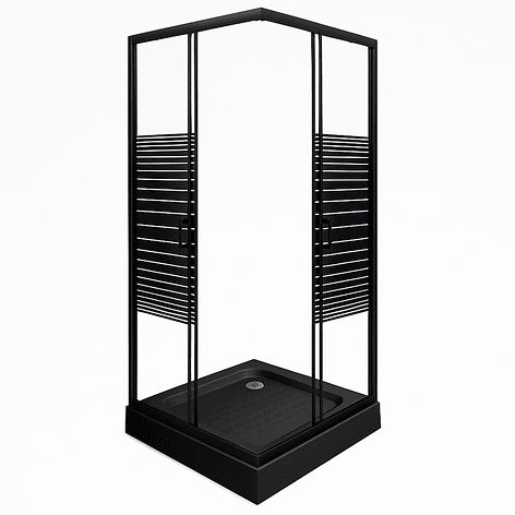 Shower Door Joytek Recto Strava Negro 80x80x198cm (Incluye Receptáculo) 7