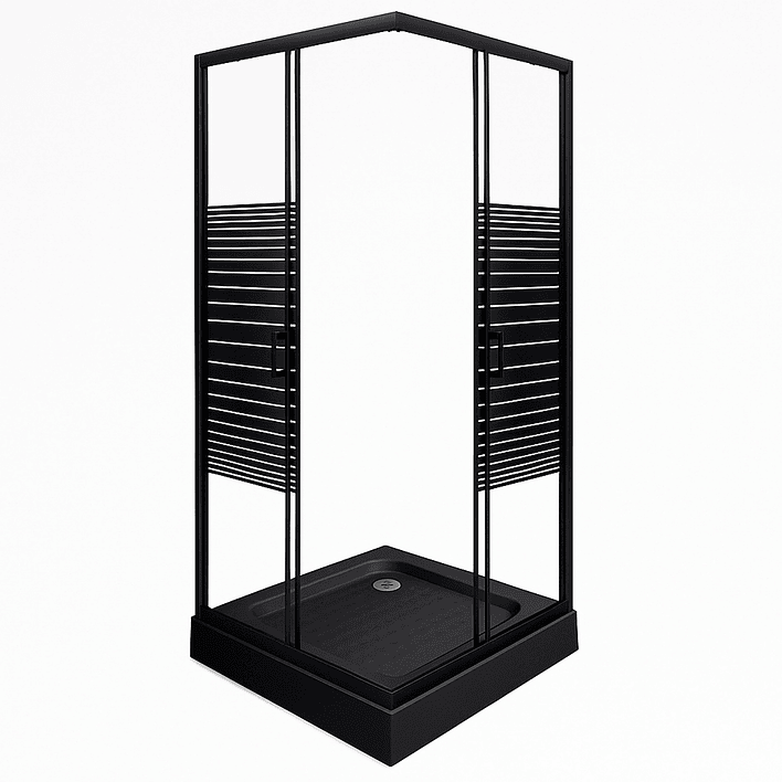 Shower Door Joytek Recto Strava Negro 80x80x198cm (Incluye Receptáculo) 7